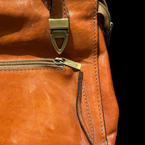 Vintage Henry Saxel Genuine Leather Shoulder Bag, vintage 80s, - Picture 6 of 7